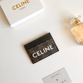 Celine Replica Card Holder Logo Print Triomphe Canvas Cet70792