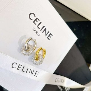 21-22AW Celine Replica Triomphe Crystal Earrings Cej42291