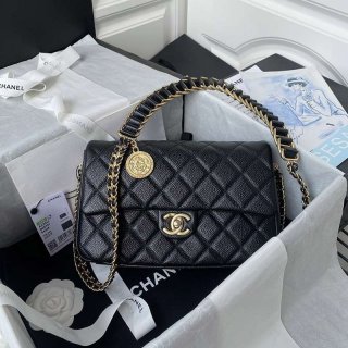 New sale Chanel caviar skin fake shoulder bag classic popular shb29324