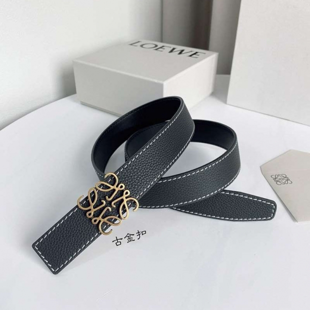 The hottest new item! Loewe super cheap calf leather anagram buckle reversible belt loi68549