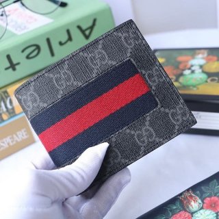Easy to use Gucci wallet, folding, GG logo copy 408827
