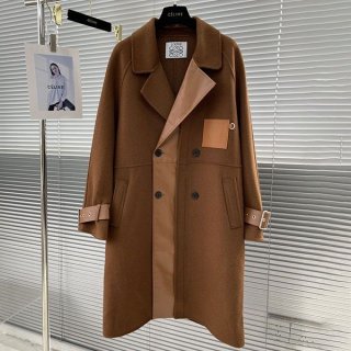 Perfect as a gift: Loewe Anagram Bicolor Replica Breasted Coat lor44136