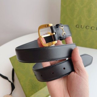 Tracking included Gucci buckle two-tone belt replica guh78112