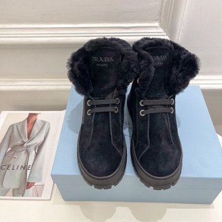 The hottest topic! Prada fluffy short boots replica puo91880