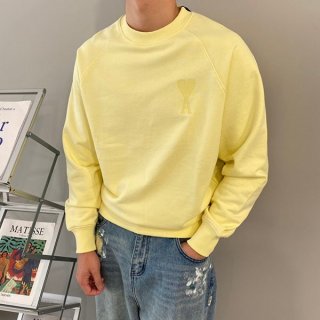 Ami Paris replica yellow trainer sweatshirt logo amb61913