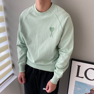 Ami Paris Replica Green Sweatshirt Sweatshirt Logo amb49493