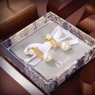 Popular Dior replica earrings metal resin pearl crystal dej53519