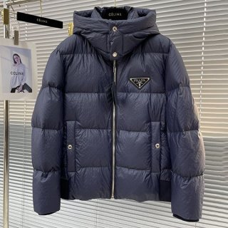 Very popular! Prada Men's Logo Hooded Down Jacket Replica puy72895