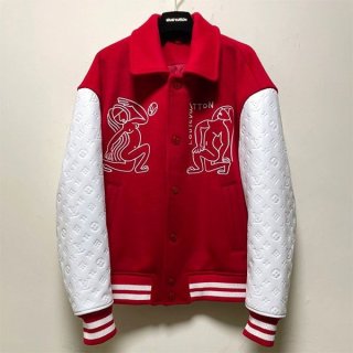 Extremely rare! Louis Vuitton☆Jacket Leather Embroidery Replica vun74837