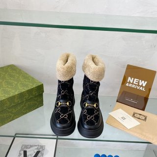 New color ☆ Rare Gucci fluffy short boots replica gue92890