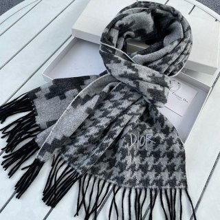 ☆Super popular☆ Dior replica houndstooth cashmere scarf deg32262