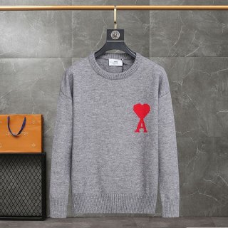 Ami Paris AMI DE COEUR Crew Neck Sweater Fake ★ Super Popular ☆ ami42717