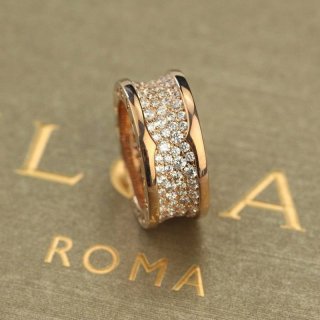 Competition for Bulgari Diamond B.ZERO1 Replica 18K Gold 1 Band Ring Bui45969