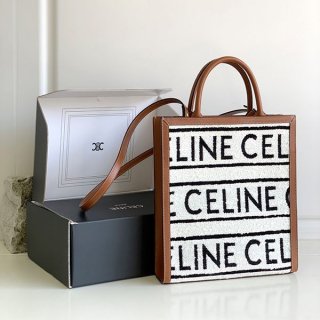 Celine Vertical Cabas Replica Cabas Tote Bag Logo Print Cef21854