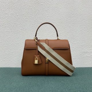 Popular Celine Replica 16 (Celine) Medium Shoulder Bag Brown [3 Sizes] Cen24221