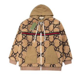 ★Safe shipping with tracking Gucci Maxi GG Wool Jersey Jacket Replica 716387XJEU72099 guf39273