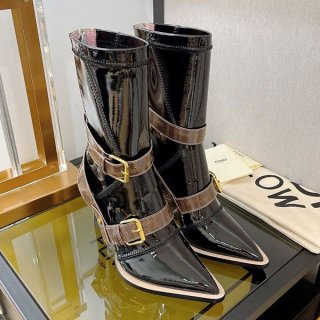 Fendi Neoprene FF Strap Boots fej18532
