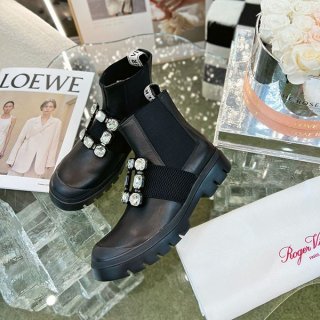 Popularity rising rapidly Roger Vivier fake Strass buckle Chelsea boots rom85302