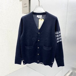 Thom Browne Donegal Contrast 4-Bar Cardigan Replica tos46053