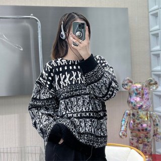 Extremely rare! Givenchy jacquard crew knit sweater replica jiv88241