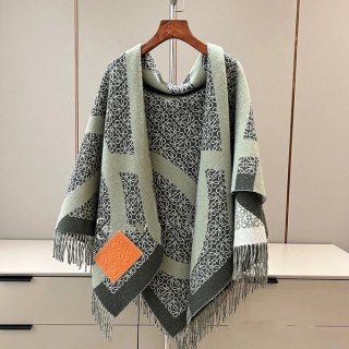 ★Japan!! Popular! Loewe Replica Wool & Cashmere Logo Stole log46363