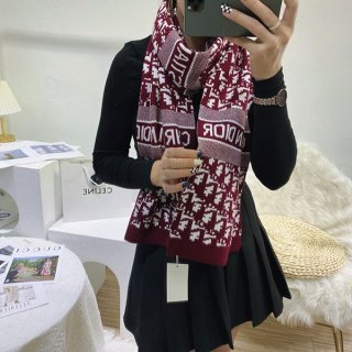 Dior 100% Cashmere Oblique Scarf Muffler Fake ded04015