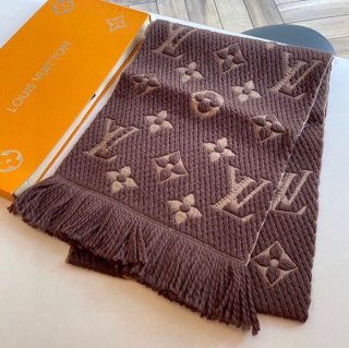 Rare color Louis Vuitton Echarpe Logomania fake Shine scarf M71383