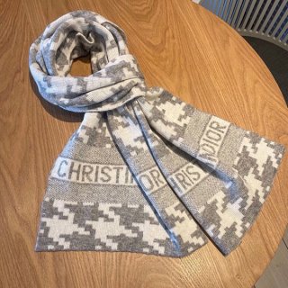 Very popular!! New color Dior large houndstooth cashmere scarf copy der83650