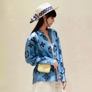 Super Hot Topic! Louis Vuitton Shirt Copy Blouse Tops 1AA9UF