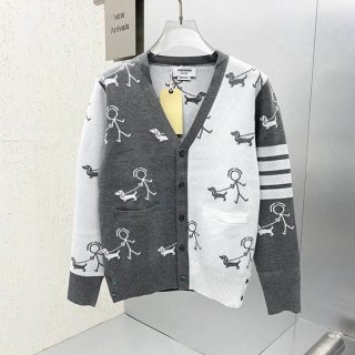 Thom Browne Replica Donegal Contrast 4-Bar Cardigan top35941