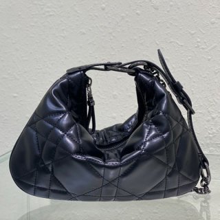 The hottest topic! Dior black Caro handbag replica ded33341