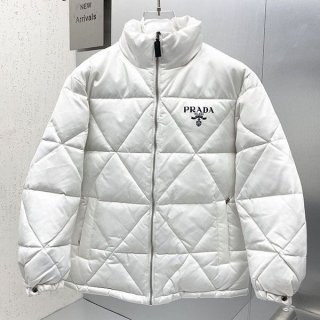 Eye-catching color Prada hooded short down jacket copy pug22866