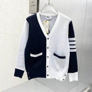 The rapidly growing popularity of Thom Browne's copy Donegal Contrast 4-Bar Cardigan toi72536
