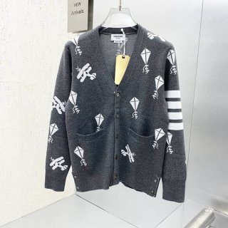 ☆Super popular☆Thom Browne fake Donegal contrast 4-bar cardigan tok18602