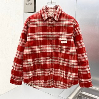 Miu Miu Plaid down jacket replica myp20130