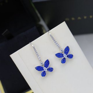★Popular in Japan! Graff Pavé Butterfly Diamond Drop Earrings Replica gud10281