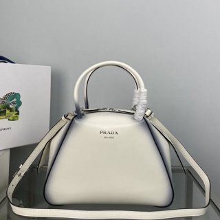 Cute Replica Prada Small Brushed Leather Handbag puh31103