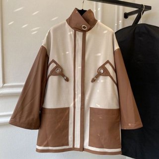 Love at first sight? Hermes detail leather jacket copy eri95016