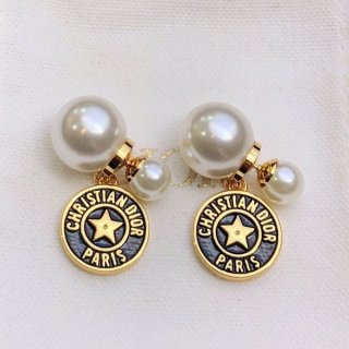Dior earrings replica metal resin pearl deq84588