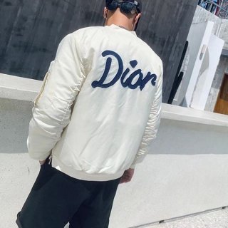 Very popular: Dior embroidered logo bomber jacket replica dei76360