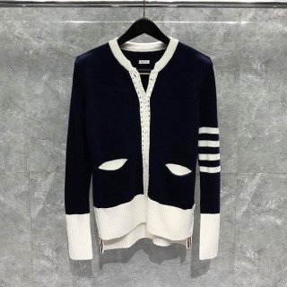 Thom Browne Replica Donegal Contrast 4-Bar Cardigan too33476