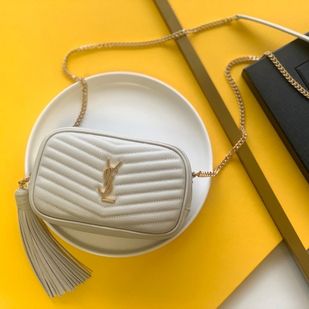 Very popular all over the world? Saint Laurent shoulder bag copy Lou Mini bag quilted grain leather 6125791GF026951