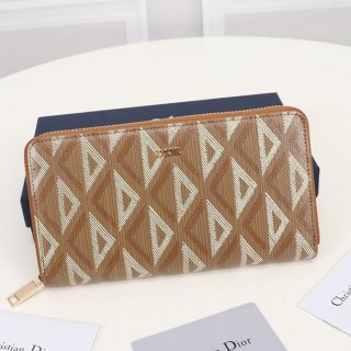 Rare color Dior round zip long wallet replica deo60759