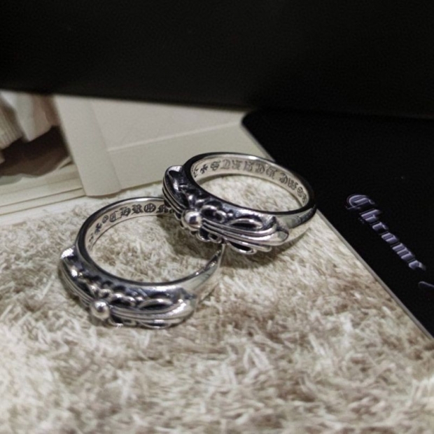 New Chrome Hearts Replica Floral Cross CH Cross Ring Kuo73053