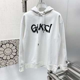 Gucci logo hoodie replica white guz48537