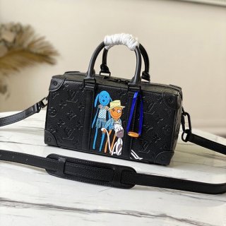 New sale Louis Vuitton replica Speedy Soft Trunk Black vuy57709
