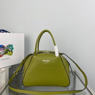 ★Japan!! Popular! Prada Small Brushed Leather Handbag Replica 1BA366ZO6F0002