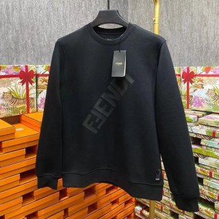 New Fendi hoodie on sale, black knit sweatshirt, fake few41423