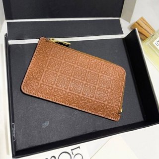 Super Hot Topic! Loewe Repeat Logo Coin Card Holder Replica Lot79595