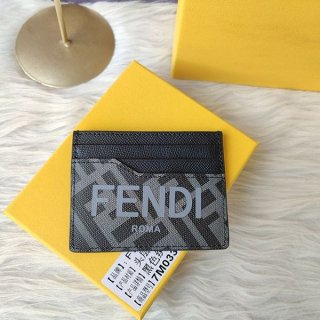 Fendi Replica Black Fabric Card Case 7M0333AJJ5F0GXN
